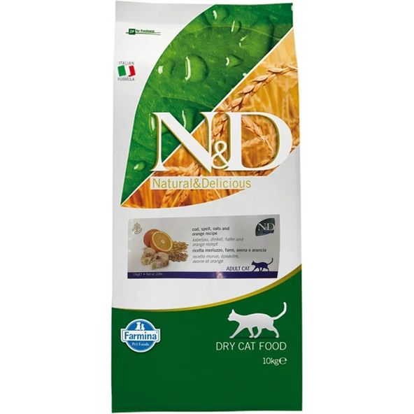 ND Ocean Az Tahıllı Balıklı Portakallı Yetişkin Kedi Maması 10 Kg ürün görseli 1