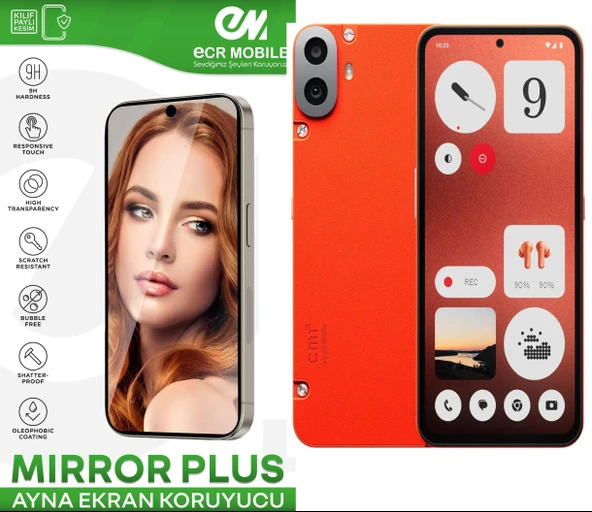 CMF Phone 1 ile Uyumlu Esnek Ayna(Mirror) 9H Nano Ekran Koruyucu ürün görseli 1