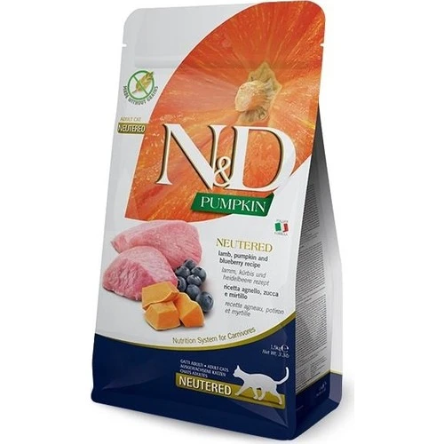 ND Kuzu Etli Balkabaklı Kısır Kedi Maması 1,5 Kg ürün görseli 1