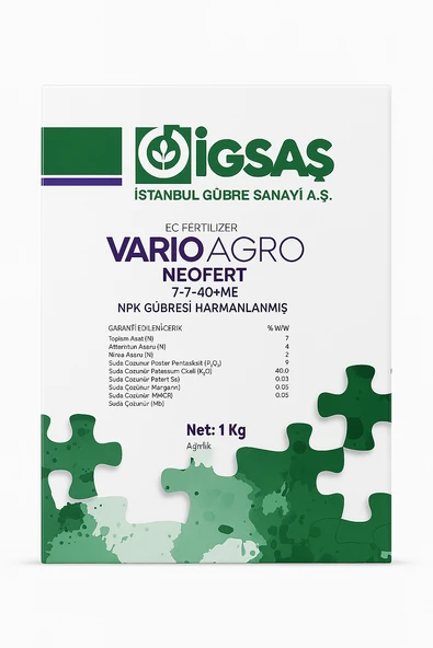 İGSAŞ VARIOAGRO NEOFERT 7-7-40+ME NPK Gübre (1Kg) ürün görseli 1