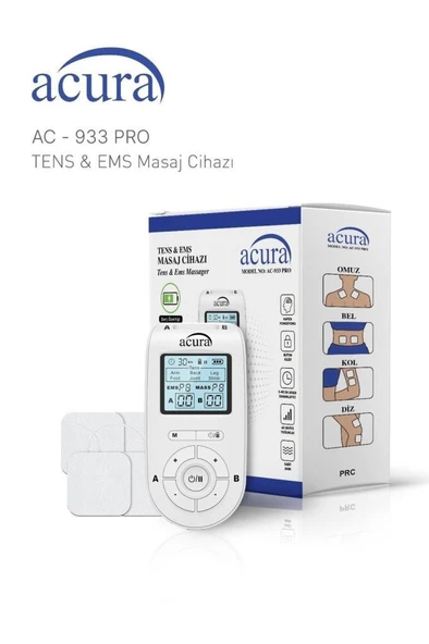 Acura AC-933 PRO Şarj Edilebilir Çift Kanallı 22 Programlı Profesyonel Tens Cihazı ürün görseli 1