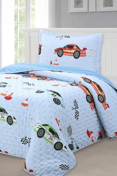 Car Genç Ve Çocuk Tek Kişilik Yatak Örtüsü 180x240 ürün görseli 1