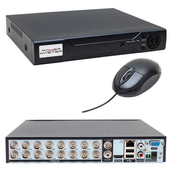 Powermaster PM-12183 16 Kanal 5 MP Destekli AHD Kayıt Cihazı ürün görseli 1