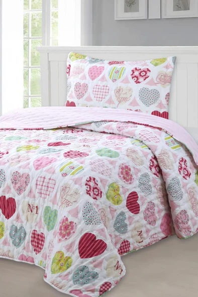 Love Genç Ve Çocuk Tek Kişilik Yatak Örtüsü 180x240 ürün görseli 1