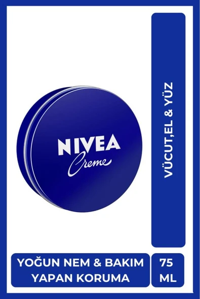 NIVEA Creme 75ml, Yoğun Nemlendirici, Bakım Yapan Koruma, Eucerit, Yumuşak Ve Pürüzsüz Cilt, El Yüz Vücut ürün görseli 1