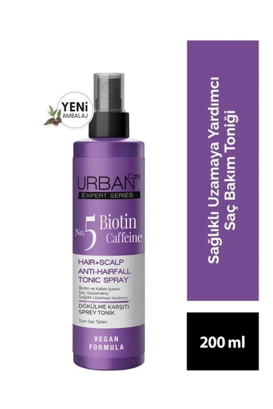 Urban Care No. 5 EXPERT Series Biotin & Caffeine Dökülme Karşıtı Hızlı Uzamaya Yardımcı Saç Bakım Toniği-200ml ürün görseli 1