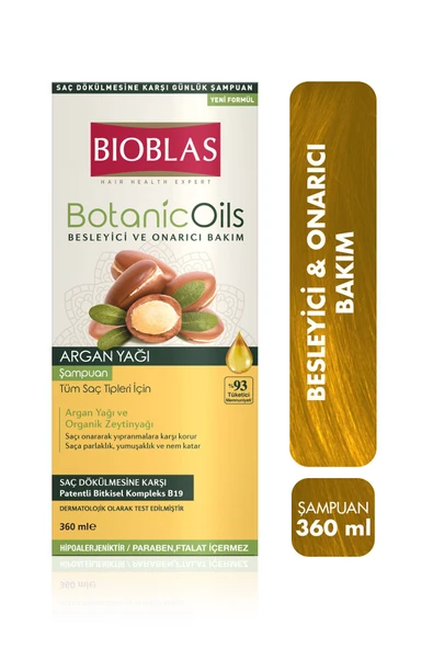 Bioblas Botanic Oils Argan Şampuan 360 ml ürün görseli 1