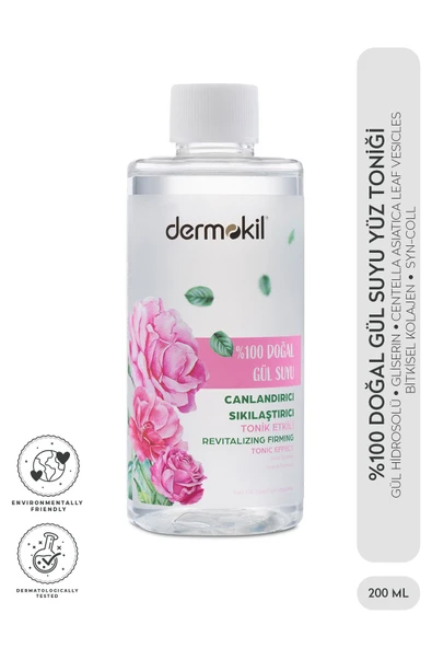 Dermokil %100 Doğal Gül Suyu Canlandırıcı Sıkılaştırıcı Tonik ürün görseli 1