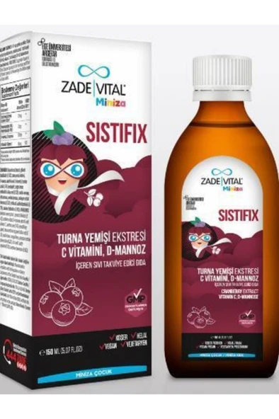 Zade Vital Miniza Sistifix Takviye Edici Gıda 150 Ml ürün görseli 1