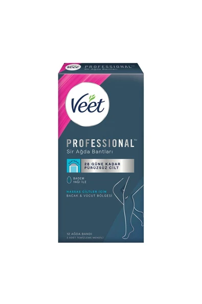 Veet Sir Ağda Bandı 12'li Hassas Profesyonel ürün görseli 1