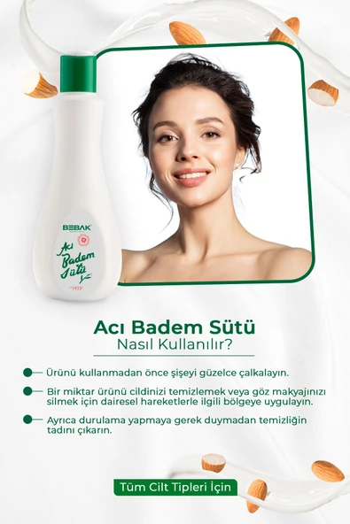 Bebak Acı Badem Sütü 120 ml - Resim 4