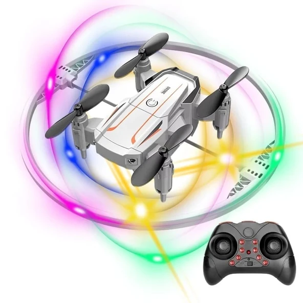 Katlanabilir Mini BK2 Drone Optik Akışlı LED Işıklı Tek Tuş Kalkış Katlanabilir Tasarım  RC Uzaktan Kumandalı DRONE ürün görseli 1