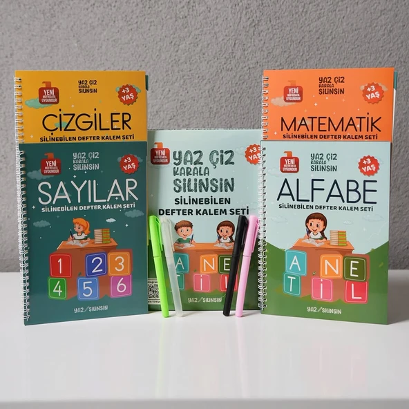 Öğrenciler için Türkçe Sihirli Yazı Defter Seti ile Yazma Öğreniyorum ürün görseli 1