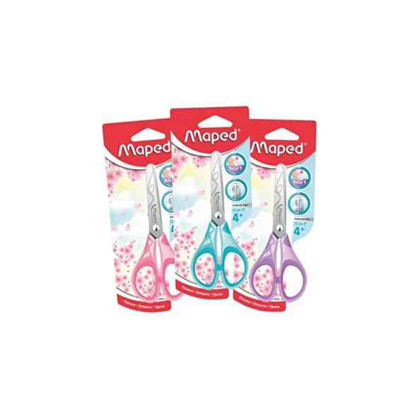 MAPED 484211 SENSOFT FLUO PASTEL RENKLİ MAKAS 13cm ürün görseli 1