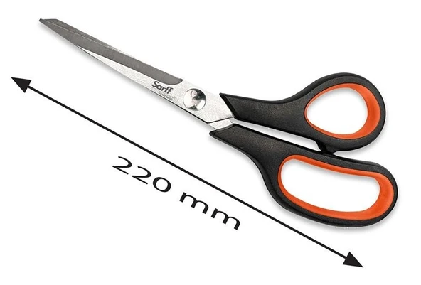 Sarff Easy Grip Kauçuk Plastik Saplı 22cm Ofis Makası ürün görseli 1