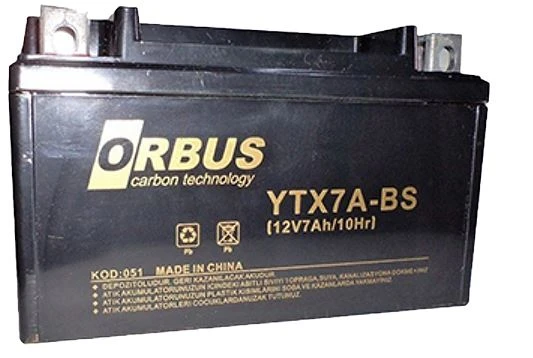 Orbus YTX7A-BS 12V 7A Motosiklet Aküsü (152 X 88 X 98 MM) (2.5Kg) ürün görseli 1