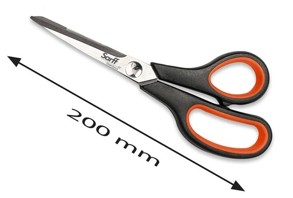 Sarff Easy Grip Kauçuk Plastik Saplı 20cm Ofis Makası ürün görseli 1