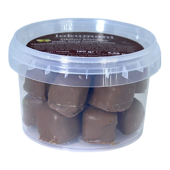 Çikolatalı Duble Antep Fıstıklı Lokum 150 Gr ürün görseli 1