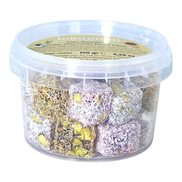 Çifte Kavrulmuş Karışık Antep Fıstıklı Lokum 150 Gr ürün görseli 1