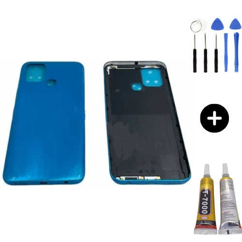 İnfinix Hot 10T Uyumlu Full Kasa Arka Kapak Mavi + Montaj Seti ürün görseli 1