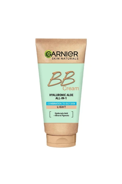 Garnier BB Krem Hyaluronic Aloe 5 in 1 Yağlı ve Karma Ciltler Açık Ton 50 ml ürün görseli 1