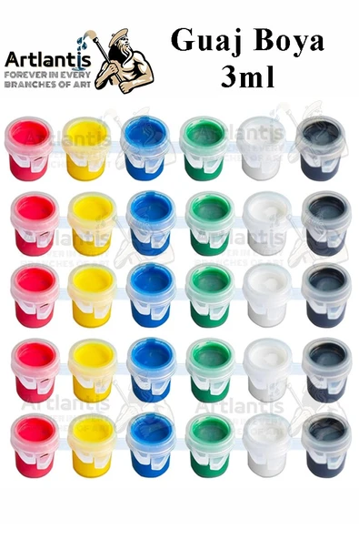 Guaj Boya 3 ml 6 Renk 5 Paket Mini Küçük Guaj Boya Etkinlik Boyama Boyası Su Bazlı Resim Okul Öncesi Kreş Ana Sınıfı ürün görseli 1