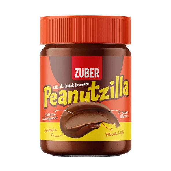 Züber Glutensiz Peanutzilla - Kakaolu Fıstık Kreması 315gr ürün görseli 1