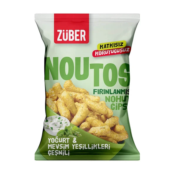 Züber Glutensiz Noutos Nohut Cipsi - Yoğurt & Yeşillik 55gr ürün görseli 1