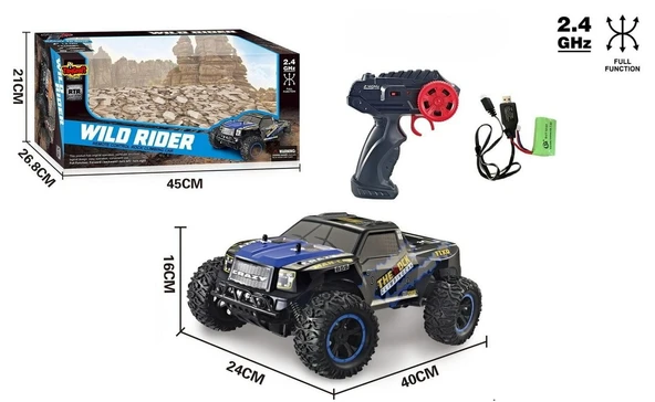 Şarjlı 1:10 RC Dev Off-Road Araba 15KM/H Hızlı Arazi Aracı  40 CM ürün görseli 1