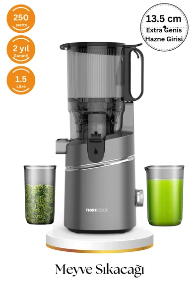 TIGRECOOK Slow Juicer Yavaş Sıkım Katı Meyve Sıkacağı Sorbe ve dondurma ürün görseli 1