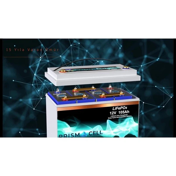 Prismacell Lifepo4 akü 235ah 25.6 volt TURBO FAST CHARGING karavan, marin, solar yaşam aküsü ürün görseli 1
