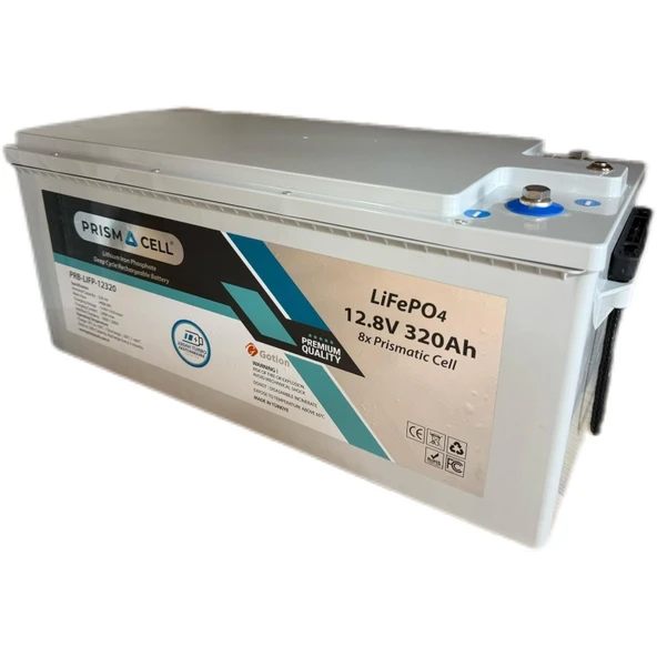 Prismacell Lifepo4 akü 320ah 12.8 volt bluetooth smart bms karavan, marin, solar ürün görseli 1
