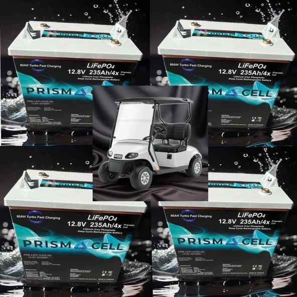 Lifepo4 Golf cart battery 48 volt 235ah golf arabası lifepo4 akü 4'lü set ürün görseli 1