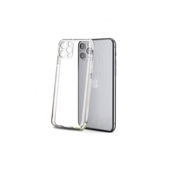 iPhone 11 Pro Max Kamera Korumalı Şeffaf Silikon Kılıf ürün görseli 1