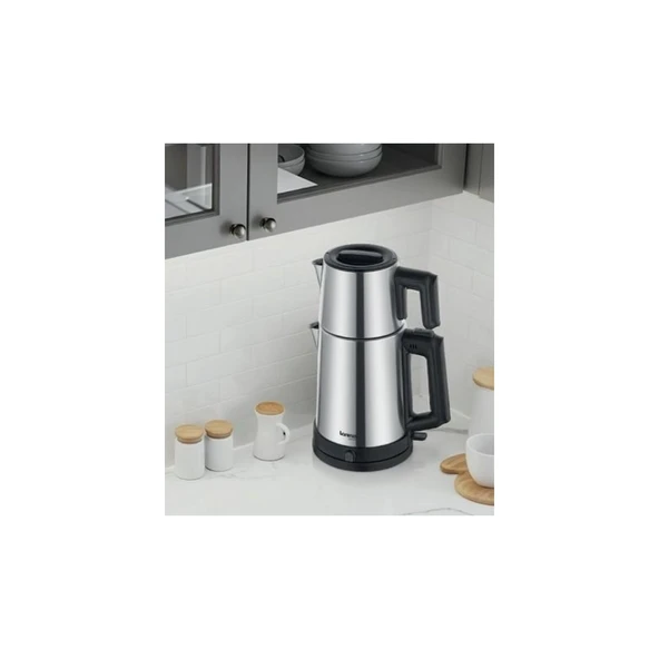 LORENZO LRZ-1077 GRANDE ÇELİK ÇAY MAKİNESİ İNOX ürün görseli 1