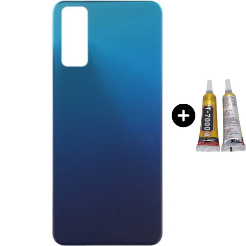 Vivo Y30 Uyumlu Arka Pil Kapağı Mavi + B7000 ürün görseli 1