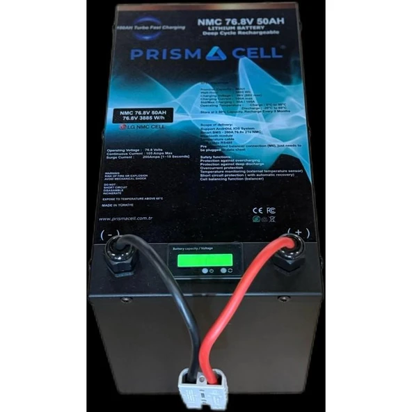 Prismacell 72 volt 50ah Lityum Nmc akü elektrikli araba yuki amy motor bataryası ürün görseli 1
