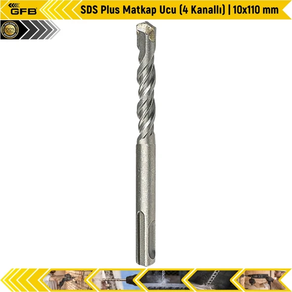 Gfb Sds Plus Matkap Ucu (4 Kanallı) | 10X110 Mm ürün görseli 1