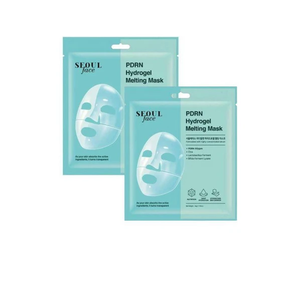 Dermal Seoul Face PDRN Hydrojel Eriyen Maske Nemlendirici Cilt Onarıcı Şeffaf Jel Maske 34 Gr 2 Adet ürün görseli 1