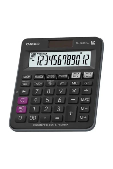 Casio MJ-120D Plus İşlem Kontrollü 12 Hane Masa Üstü Hesap Makinesi ürün görseli 1