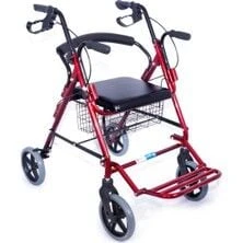 DM9146 Ayak Pedallı Alüminyum Rolatör (Tekerlekli Sandalye Gibi Kullanma Imkanı) ürün görseli 1