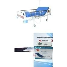 2 Motorlu Abs Başlıklı Tabanca Korkuluklu Hasta Karyolası + 3 Çıkışlı Abc Sistem Boru Tipi Havalı Yataklı Takım ürün görseli 1