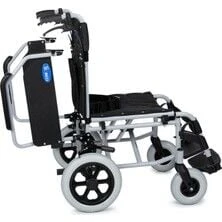 DM-337 Refakatçi Kullanımlı Alüminyum Hasta Taşıma Sandalyesi 50CM Oturma Genişliği ürün görseli 1