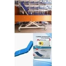 3 Motorlu Ahşap Hasta Karyolası +4 Parçalı Yatak + A+B Sistemli 12 Cm Boru Tipi Havalı Yatak Takım ürün görseli 1