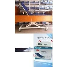 3 Motorlu Ahşap Hasta Karyolası + Lazer Kesim Yatak+ 3 Çıkışlı Abc Sistemli Boru Tipi Havalı Yatak Takım ürün görseli 1