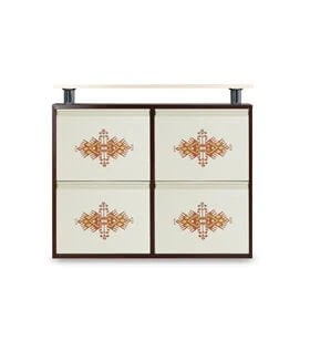 Medikaltec 2+2 Metal Ayakkabılık (Kahve-Krem-Kilim) | Kullanışlı, Sağlam ve Şık ürün görseli 1