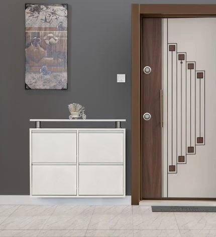 Medikaltec 2+2 Metal Ayakkabılık (Beyaz) | Dar Alanlar İçin Akıllı Çözüm ürün görseli 1