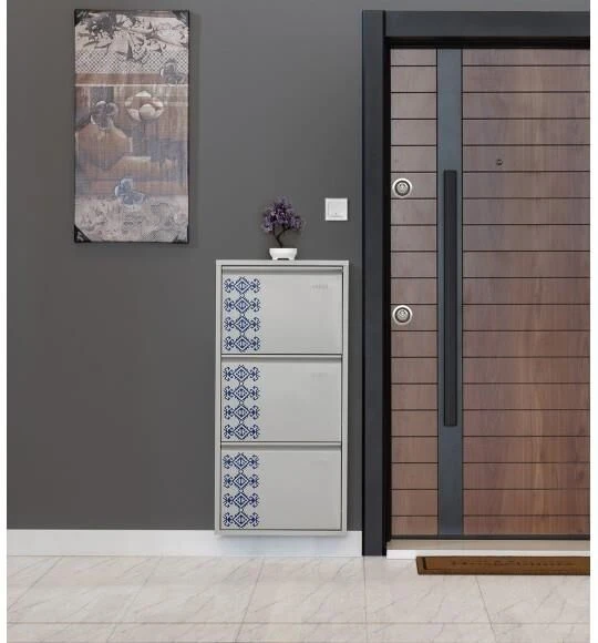 Medikaltec 3’lü Metal Ayakkabılık (Gri-Kilim) | Ev ve Ofisler İçin Uygun Seçim ürün görseli 1