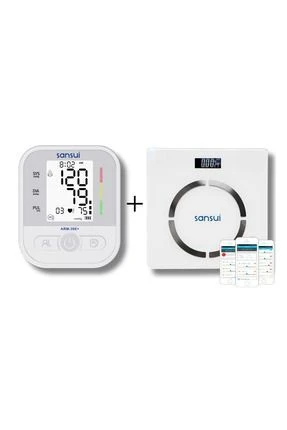 Medikaltec Büyük Manşonlu Koldan Ölçer Tansiyon Cihazı + Akıllı Bluetooth Dijital Tartı (beyaz) ürün görseli 1