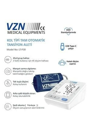 Medikaltec Kol Tipi T Konuşan Dijital Tansiyon Aleti Lt-p30, Geniş Manşon, Işıklı Lcd Ekran ürün görseli 1